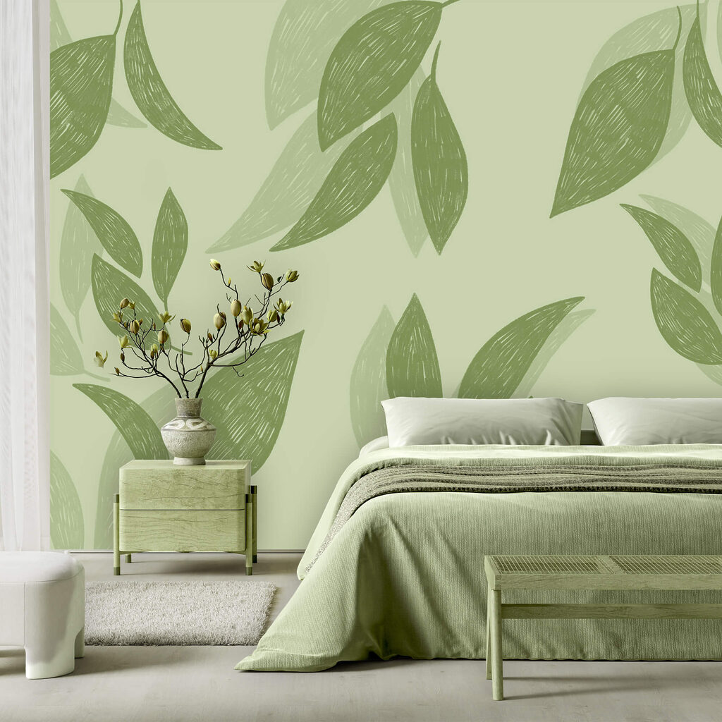 Folhas em verde claro — interior 1