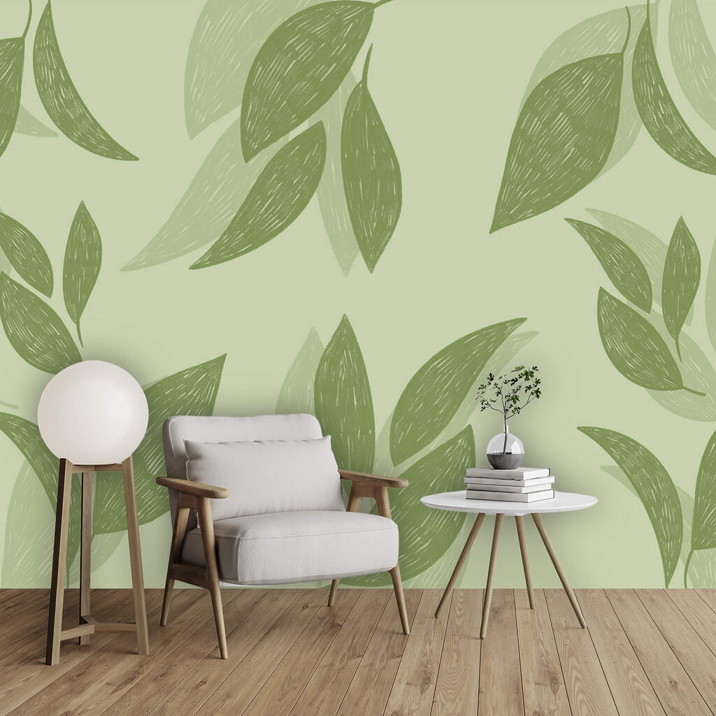 Folhas em verde claro — interior 2