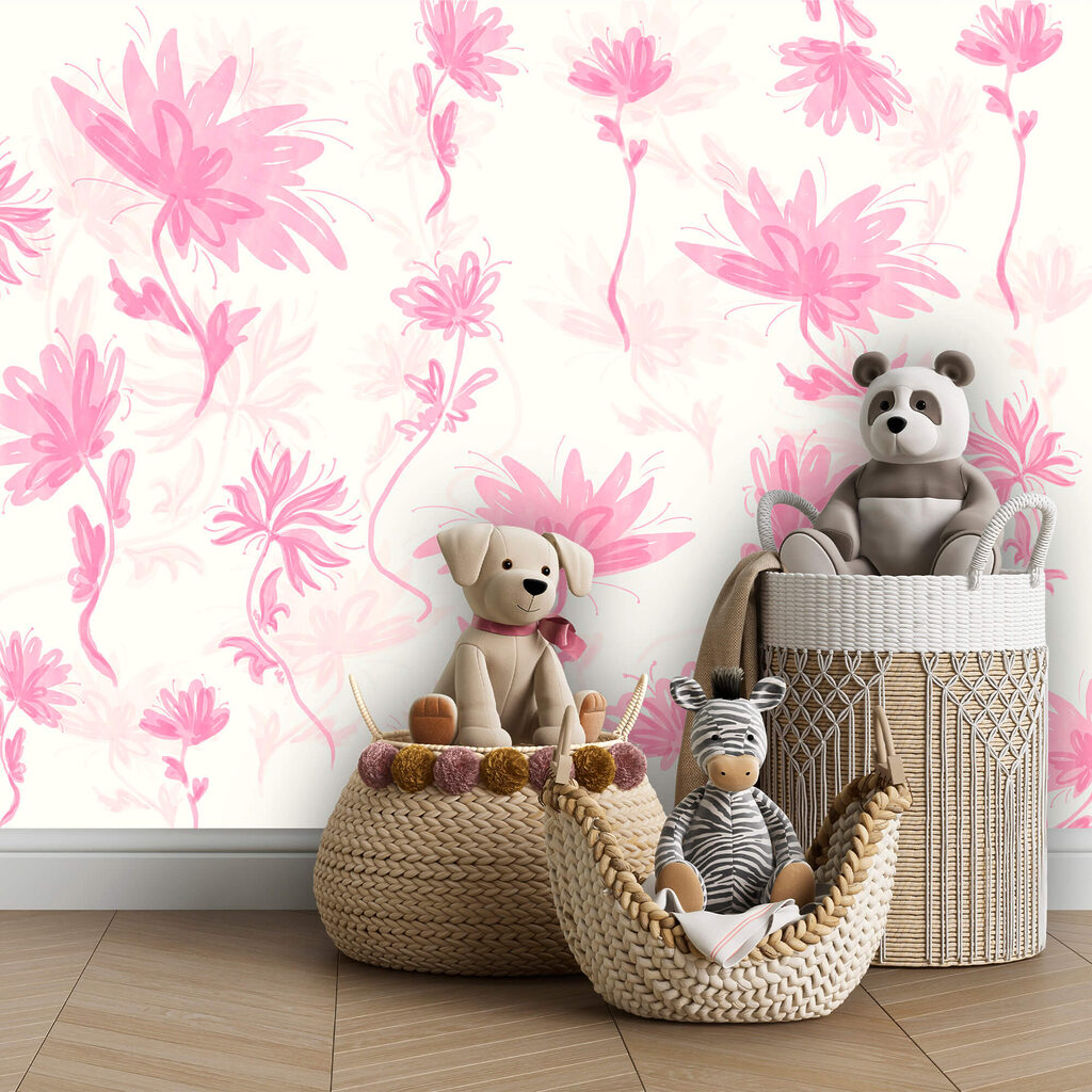 Flores lilás esboçadas — interior 2