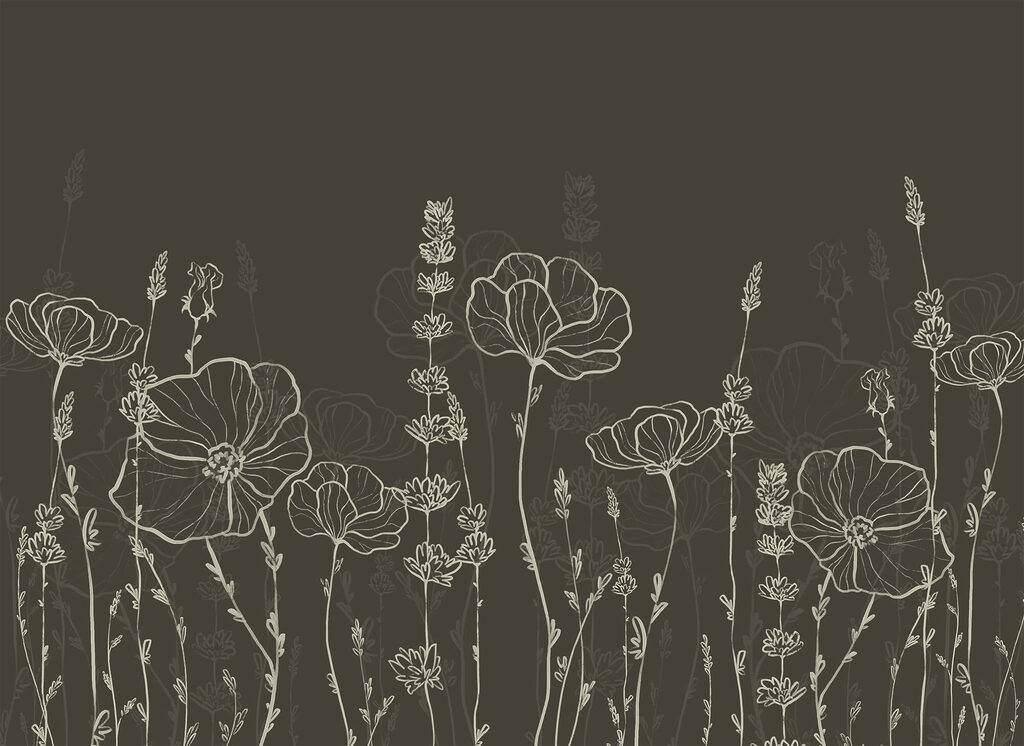 Flores em verde-oliva — design completo