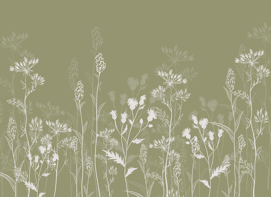Hastes finas em verde-oliva — design completo