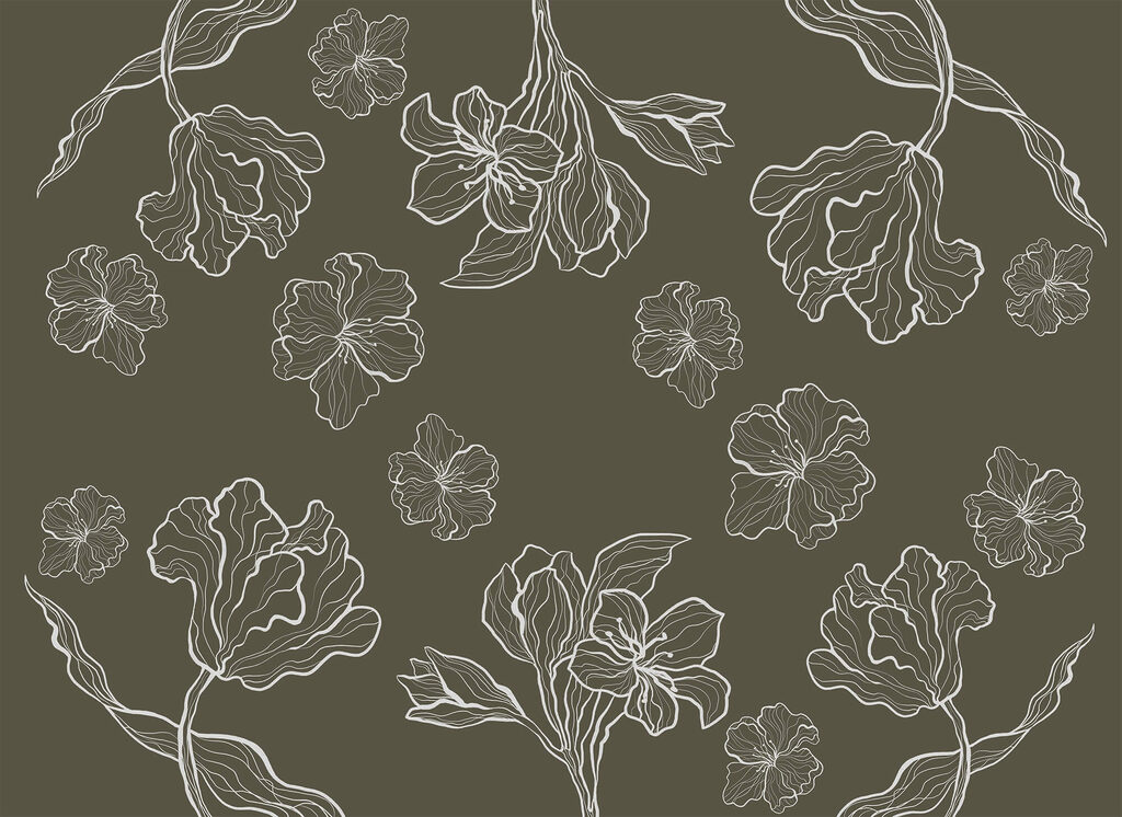 Contornos de flores — design completo