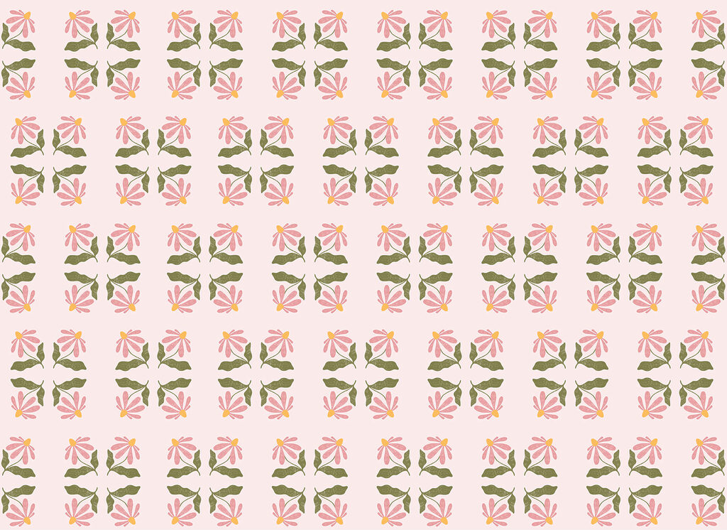 Flores cor-de-rosa — design completo