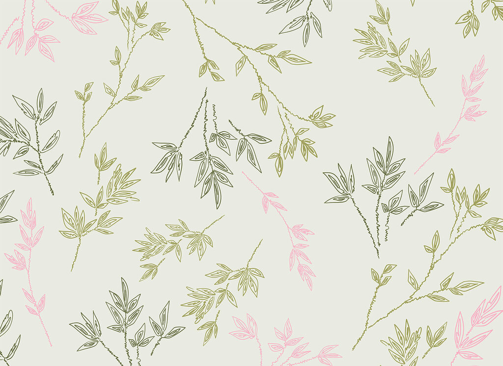 Ramos cor-de-rosa e verdes — design completo