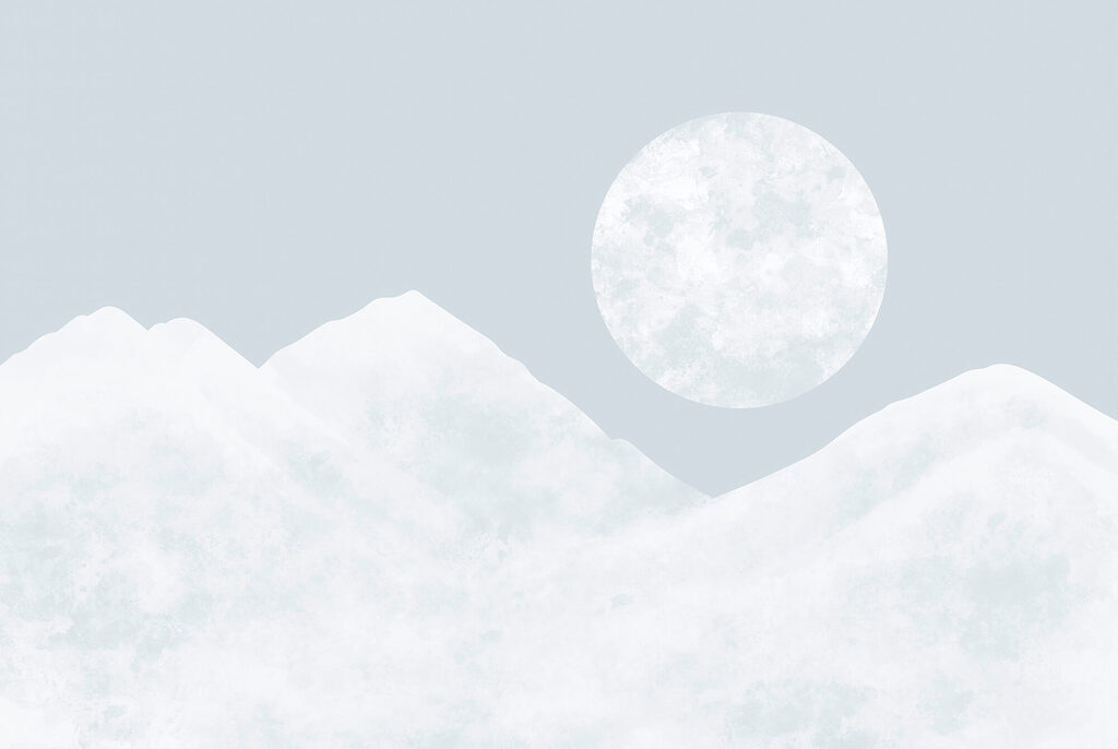 Lua cheia nas montanhas — design completo