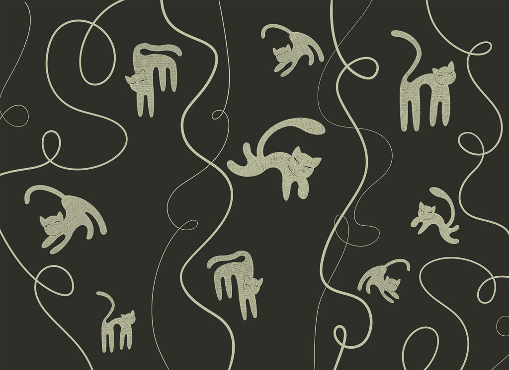 Gatinhos entre linhas — design completo