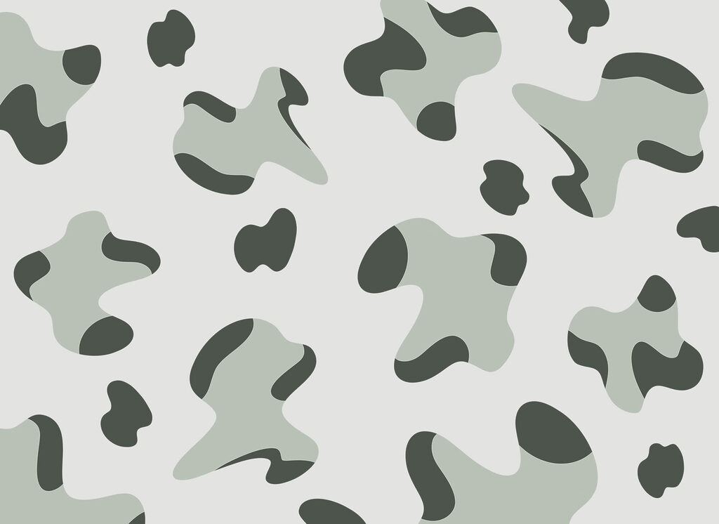 Manchas redondas em cinzento-esverdeado — design completo