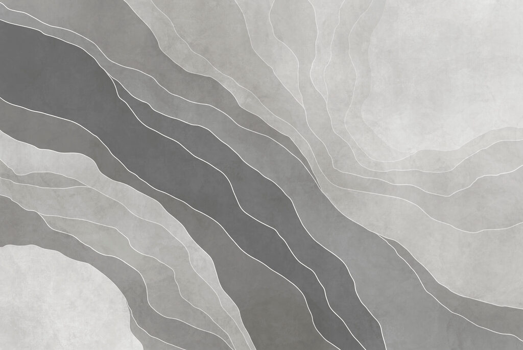 Ondas cinzentas em camadas — design completo