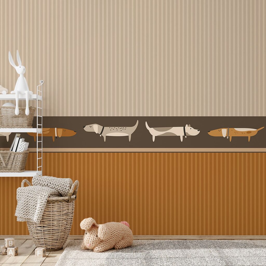 Teckels em fila — interior 1