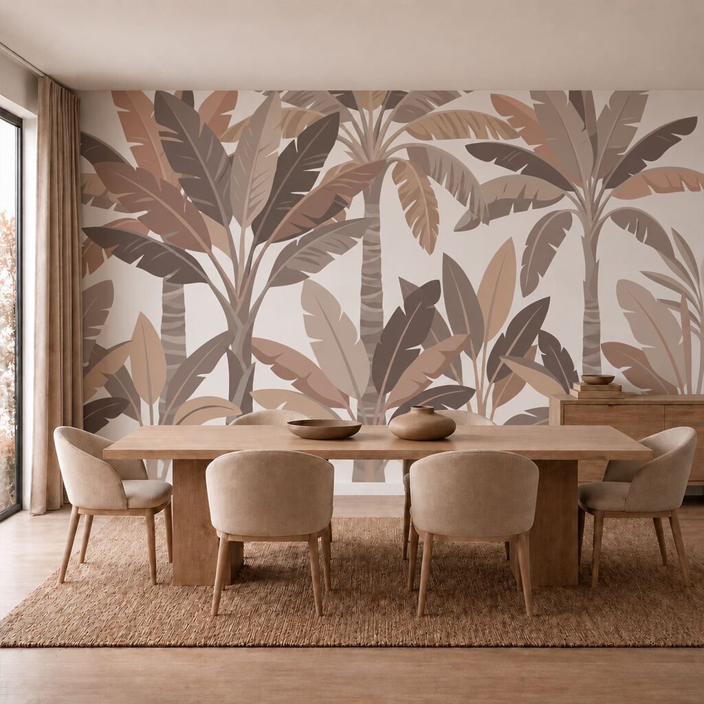 Folhas tropicais sobrepostas — interior 1