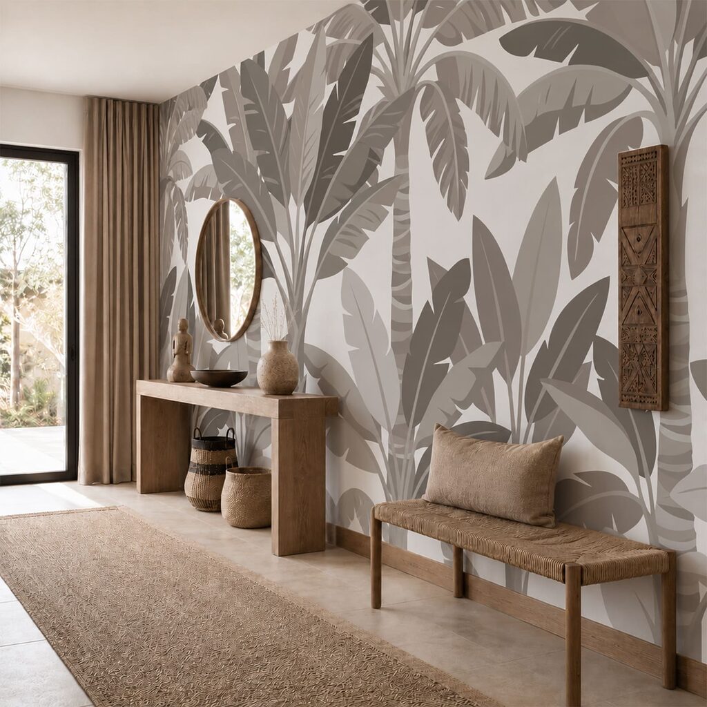 Folhas tropicais sobrepostas — interior 2