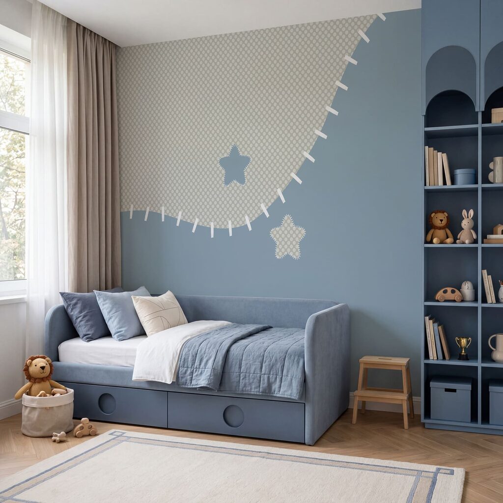 Formas onduladas com estrelas — interior 1