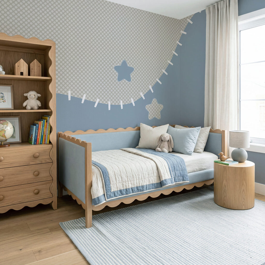 Formas onduladas com estrelas — interior 2