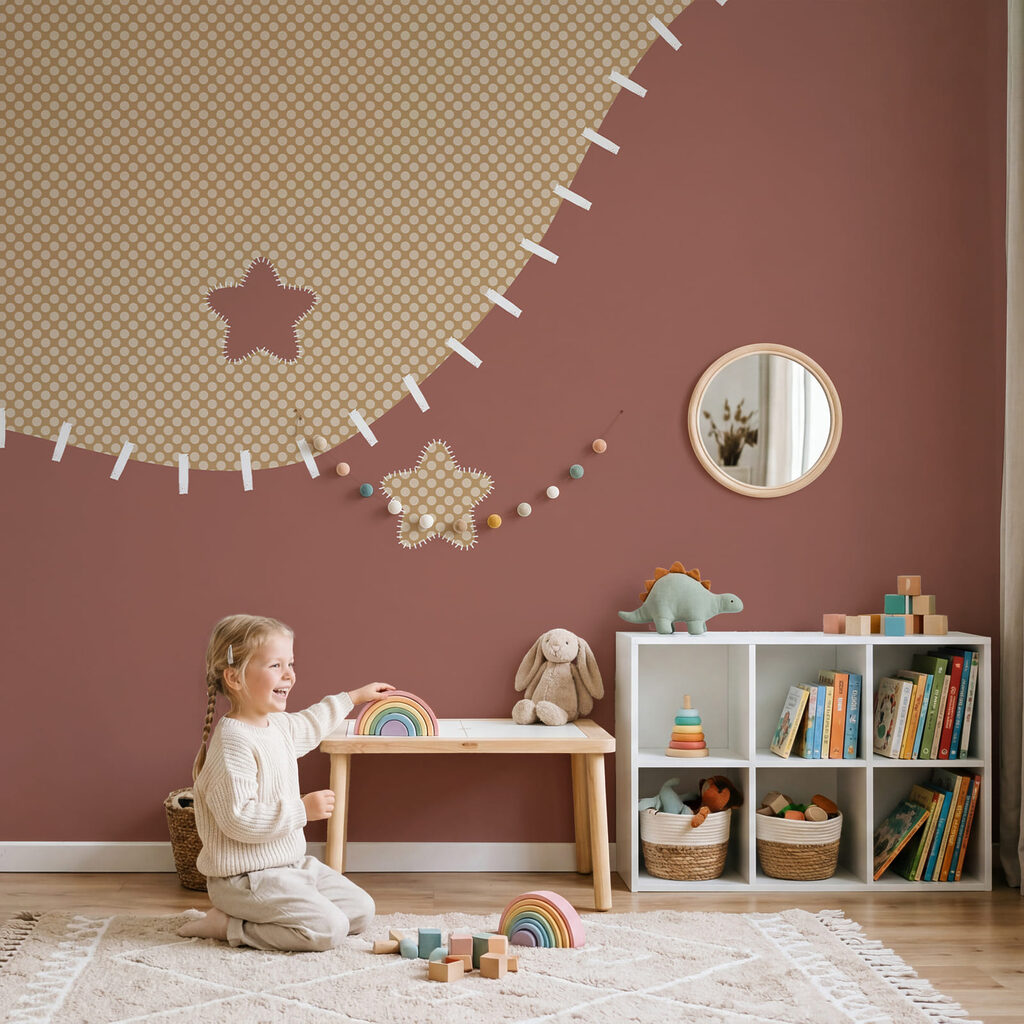 Formas onduladas com estrelas — interior 1