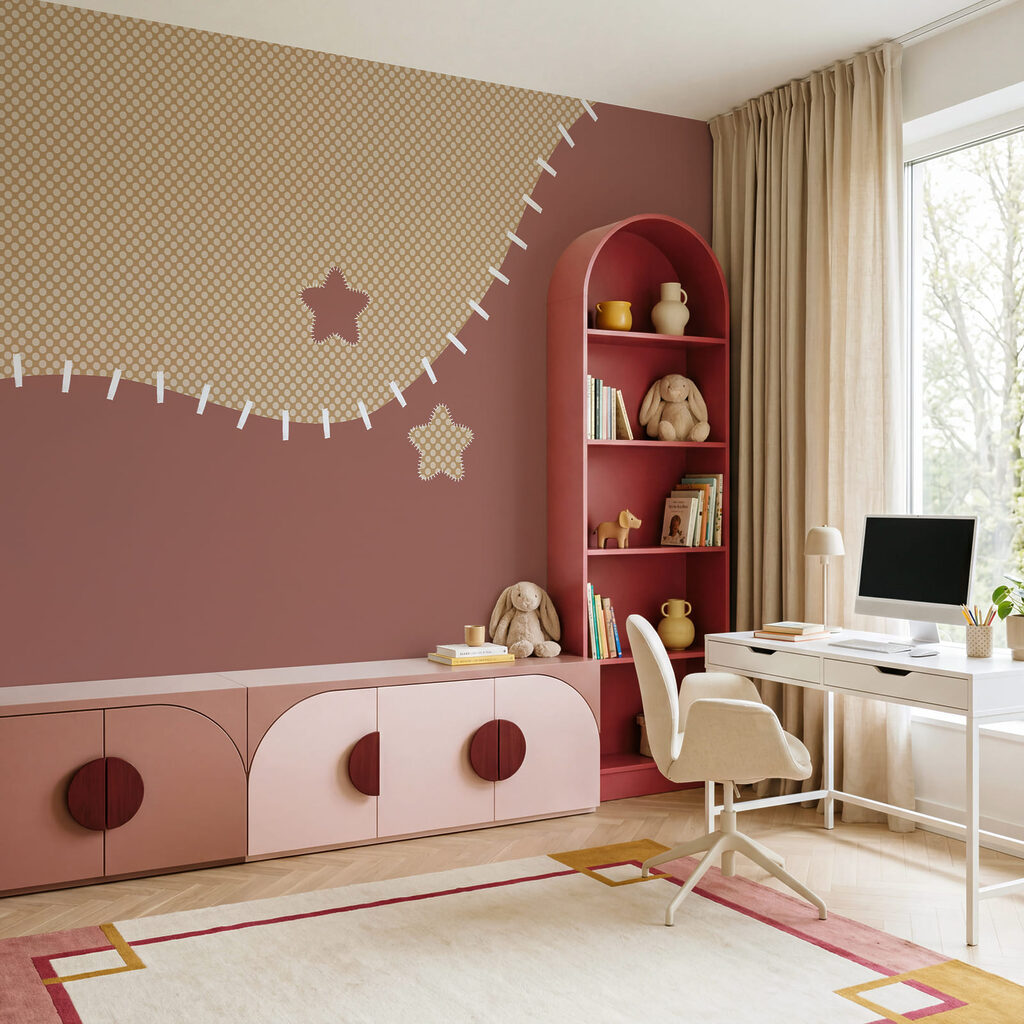 Formas onduladas com estrelas — interior 2