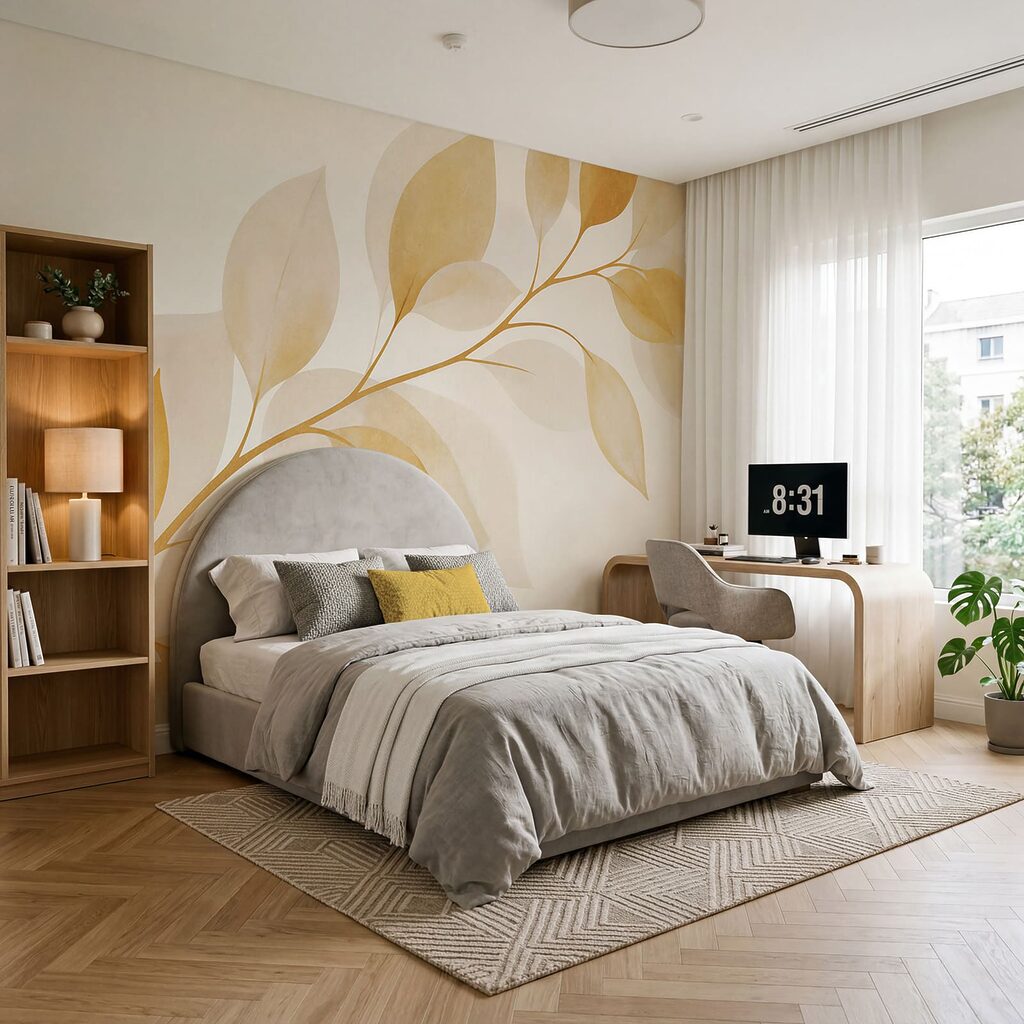 Ramo de folhas largas — interior 1