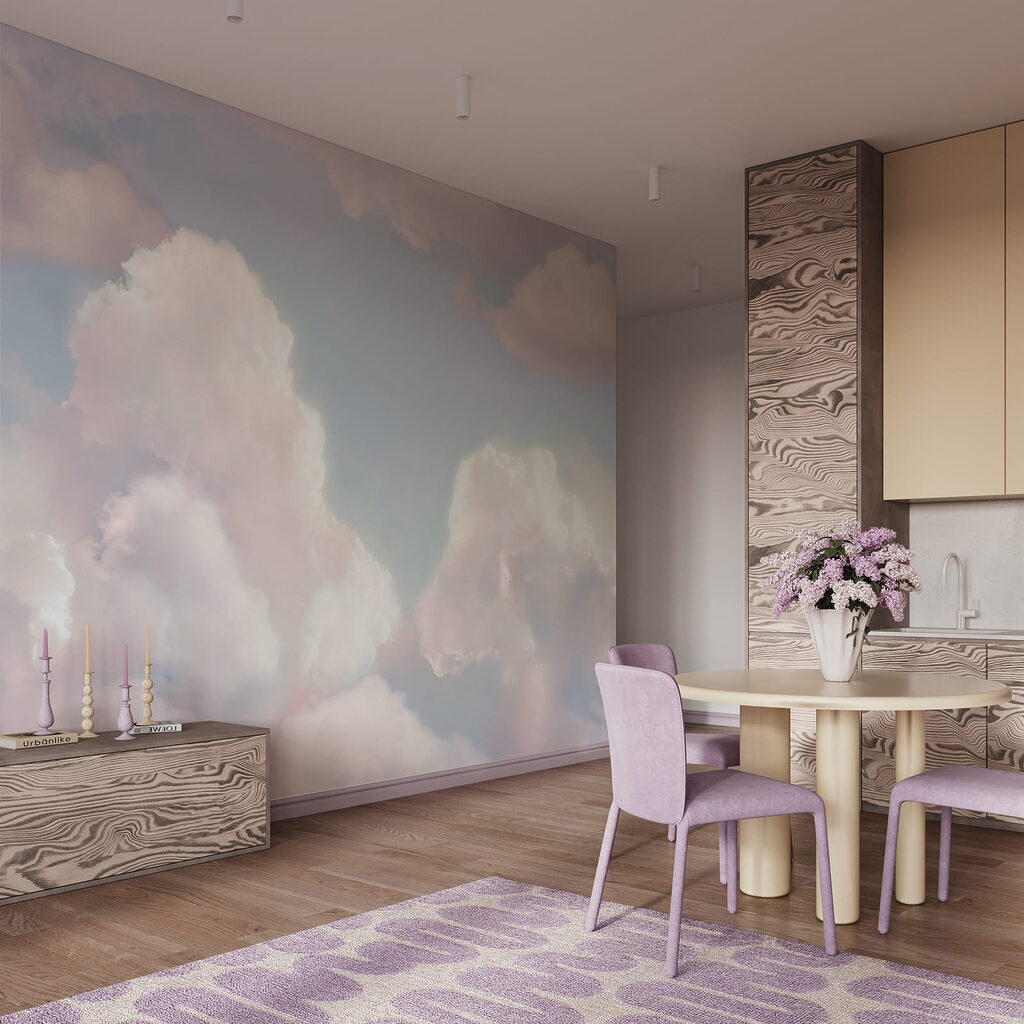 Nuvens em tons pastel — interior 1