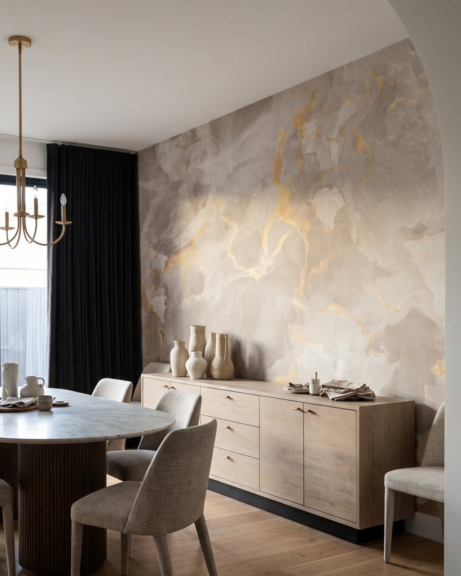 Nuvens com veios dourados — interior 6