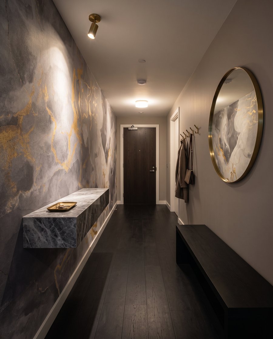Nuvens com veios dourados — interior 5