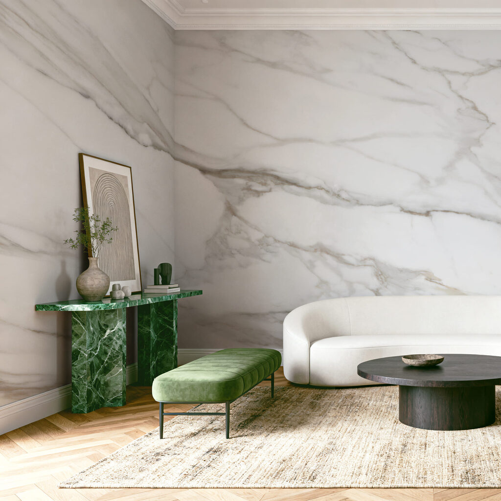 Veios cinzentos sobre branco — interior 2