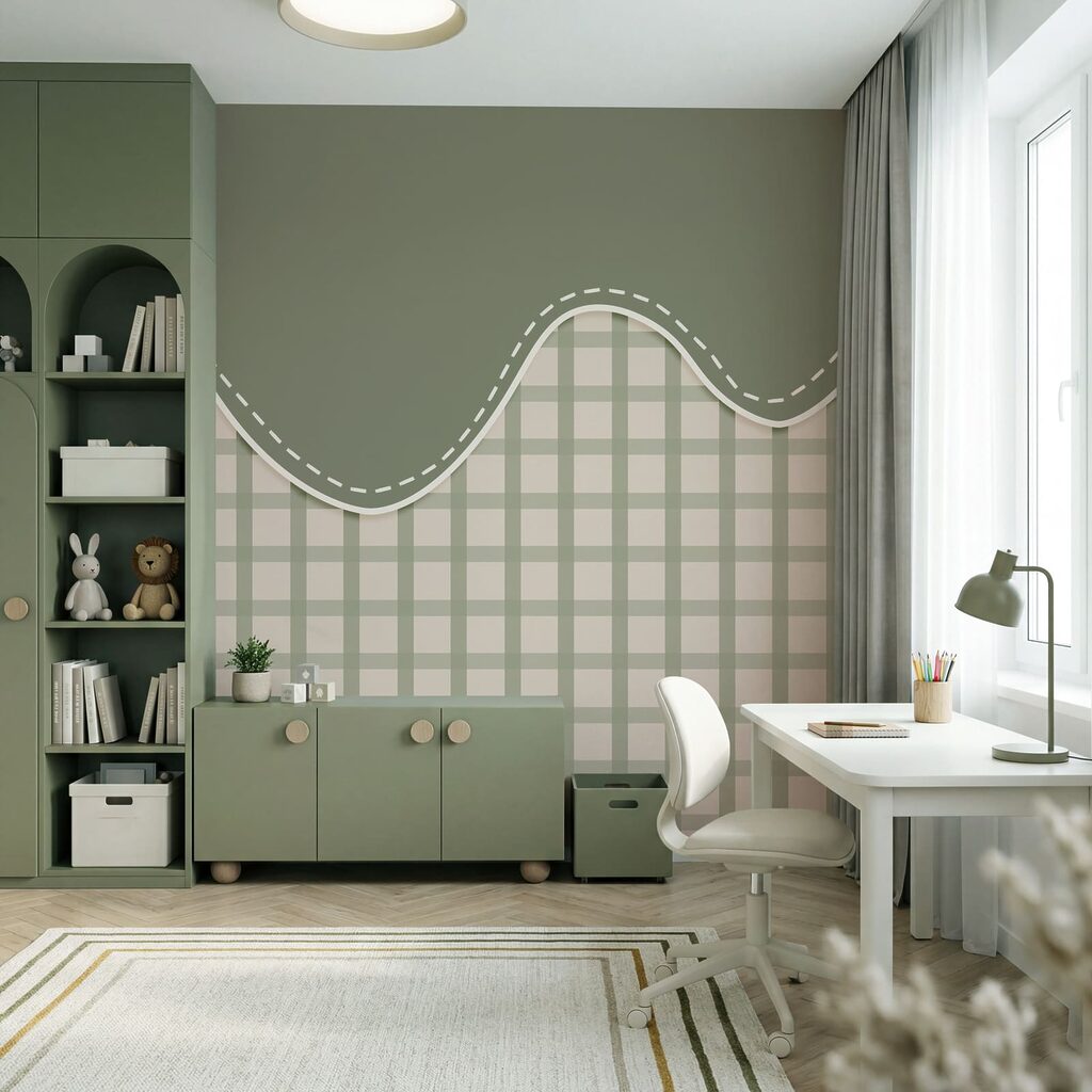 Losangos sob orla ondulada — interior 1