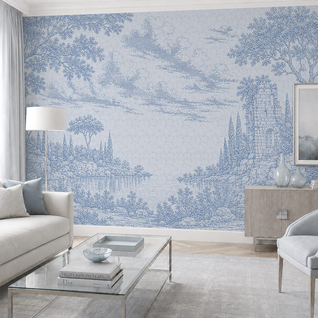 Paisagem desenhada a azul — interior 2
