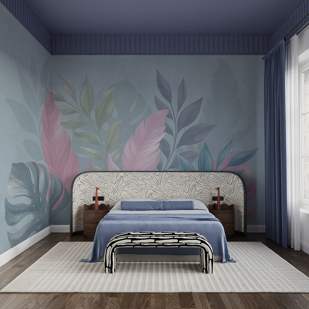 Folhas tropicais cor-de-rosa — interior 2