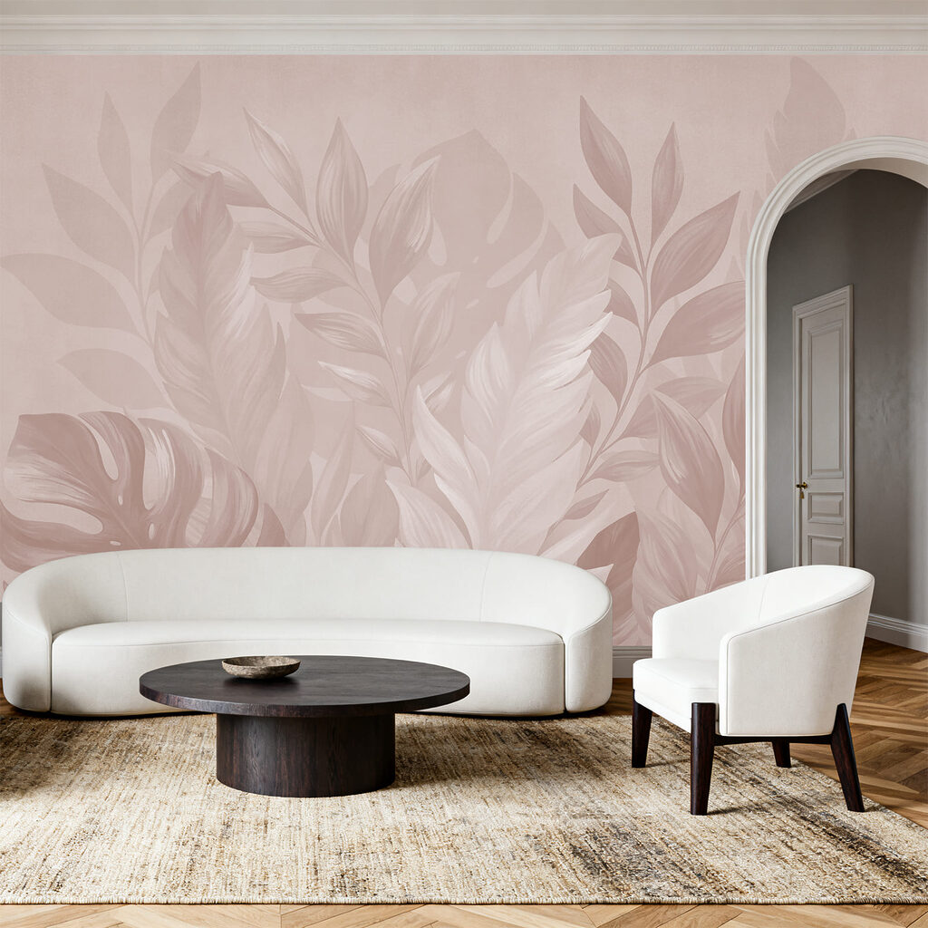 Folhas tropicais cor-de-rosa — interior 3