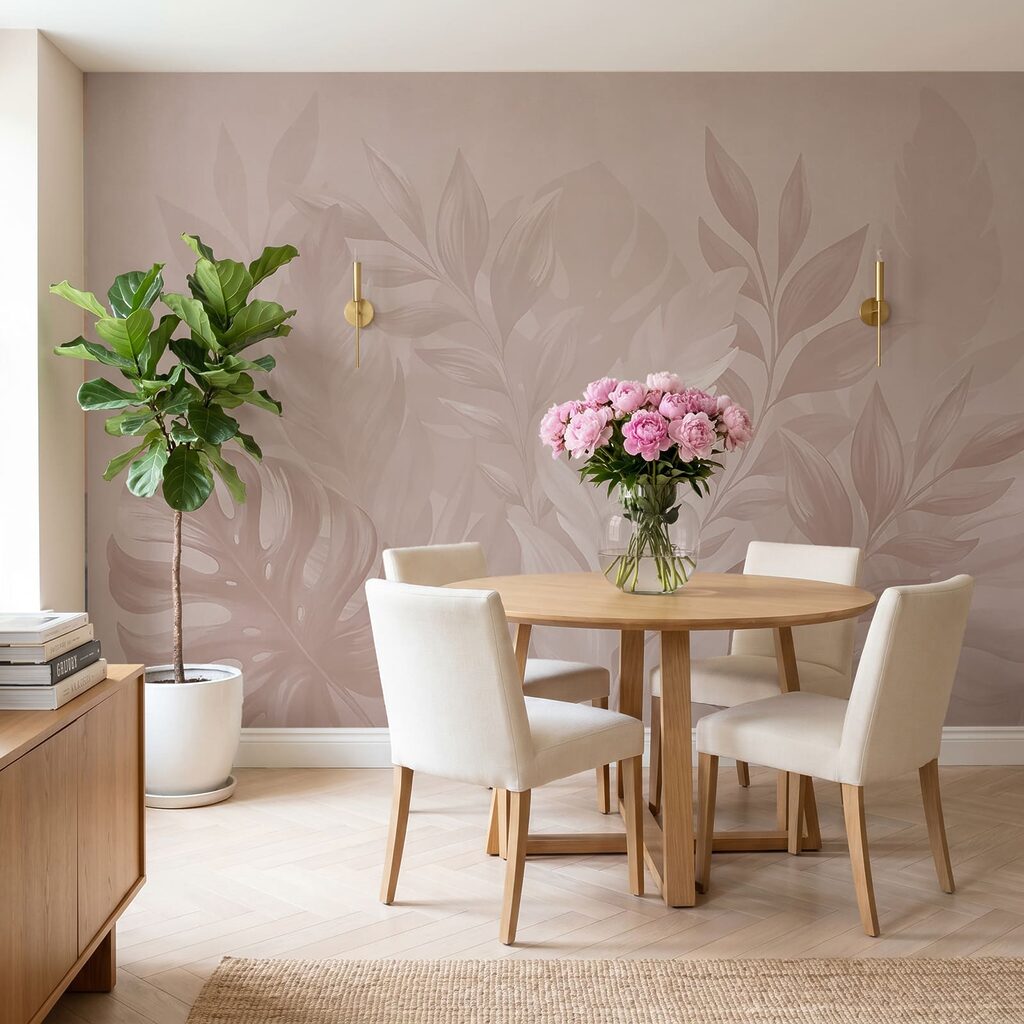 Folhas tropicais cor-de-rosa — interior 4