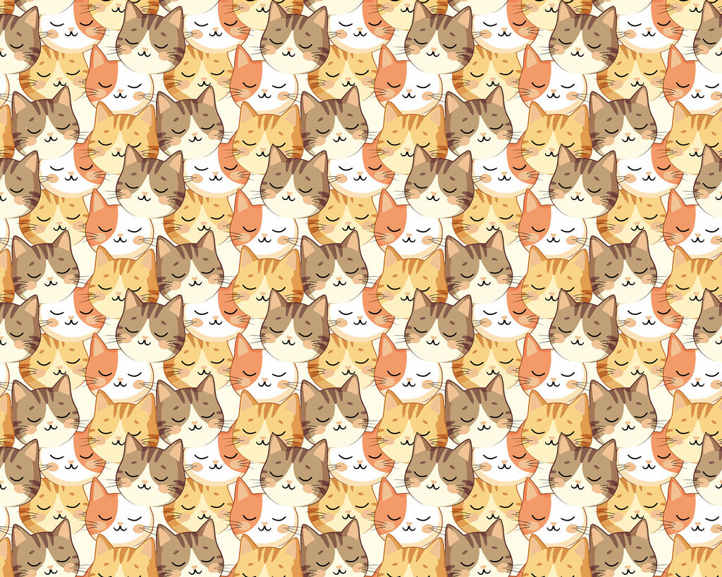 Cabeças de gatos — design completo
