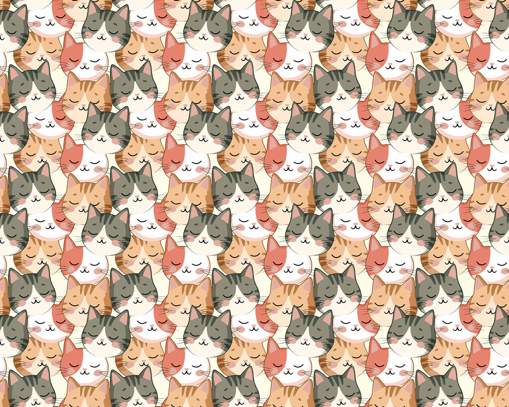 Cabeças de gatos — design completo