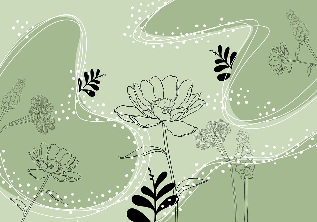 Flores entre ondas — design completo