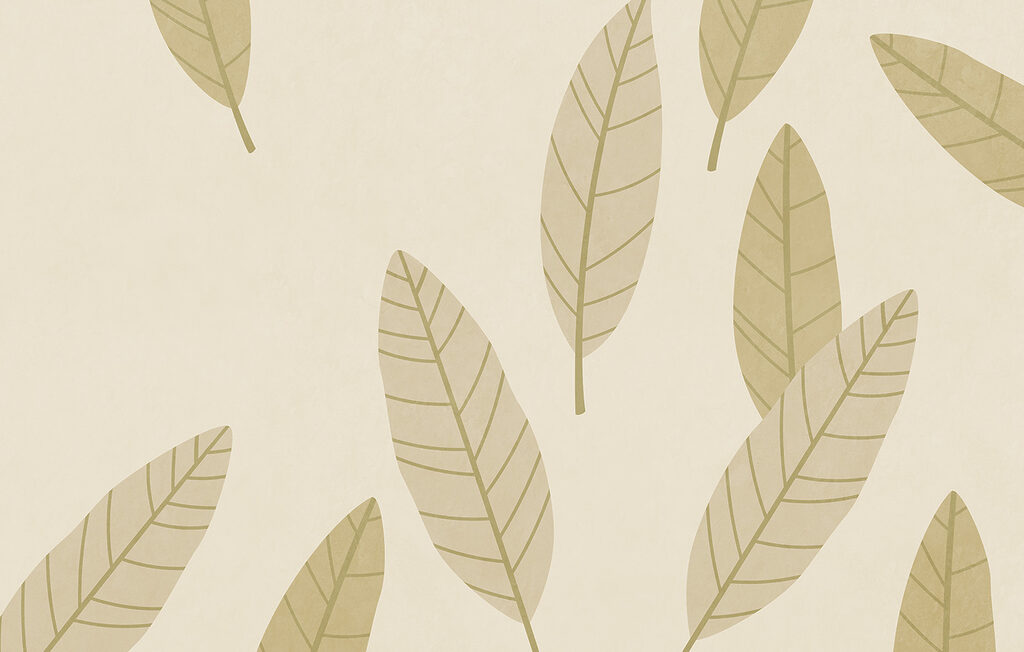 Folhas espalhadas — design completo