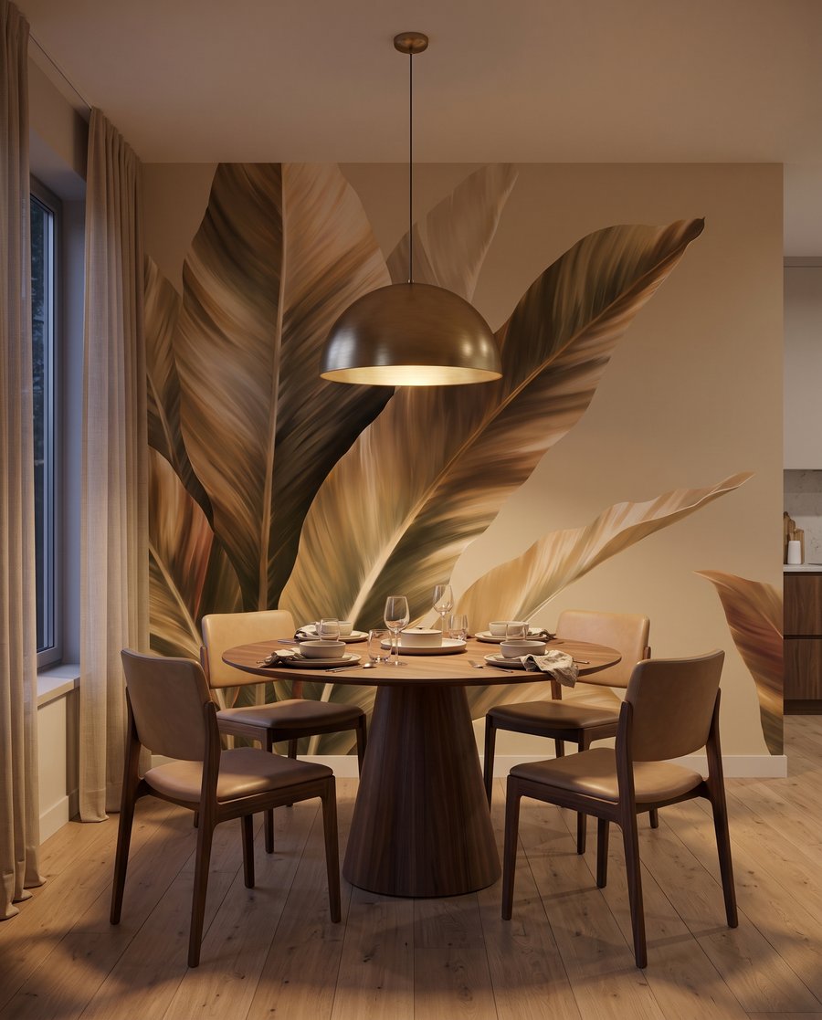 Folhas largas — interior 3