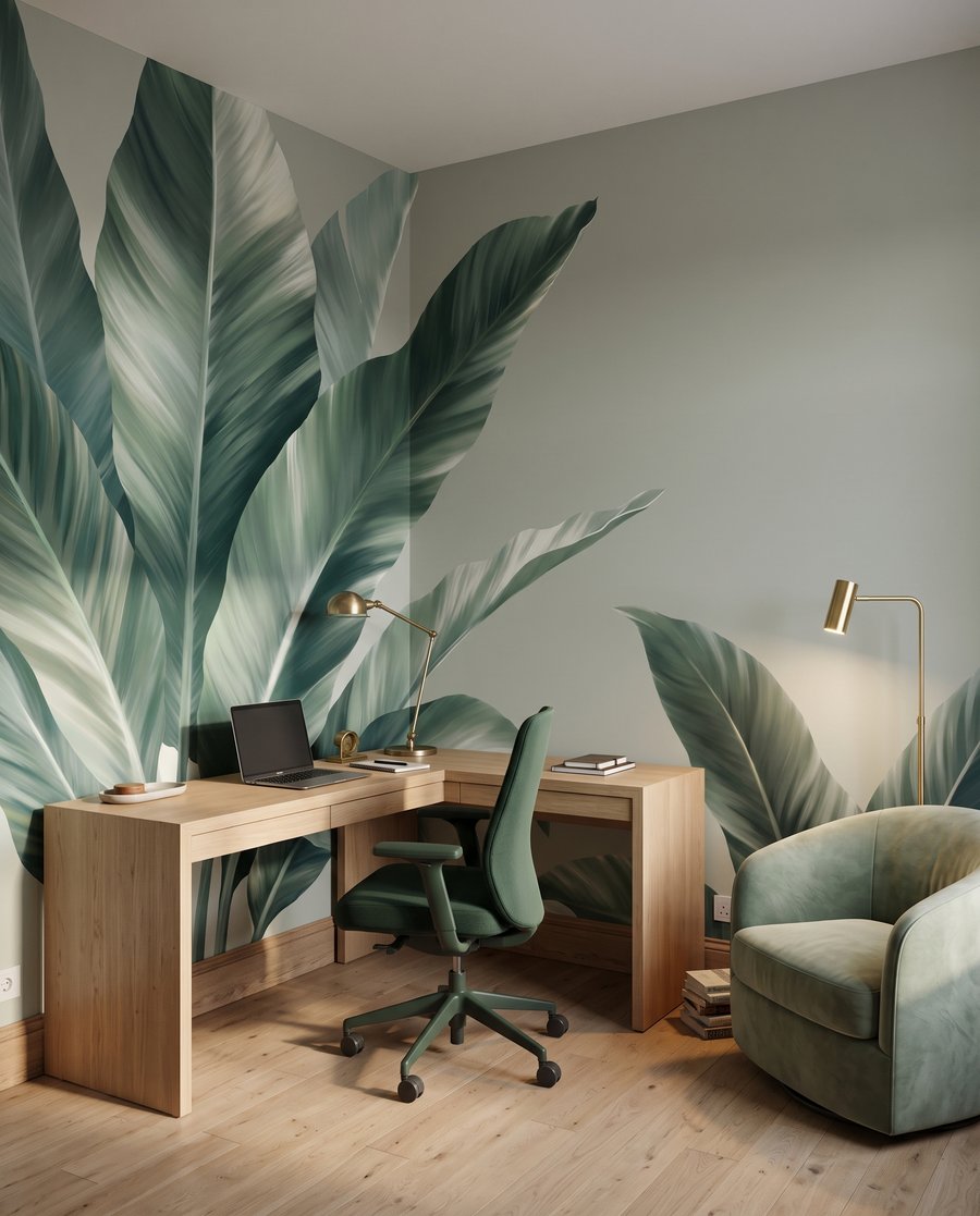 Folhas largas — interior 1