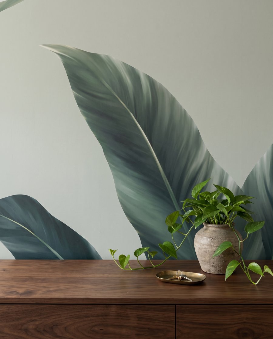 Folhas largas — detalhe