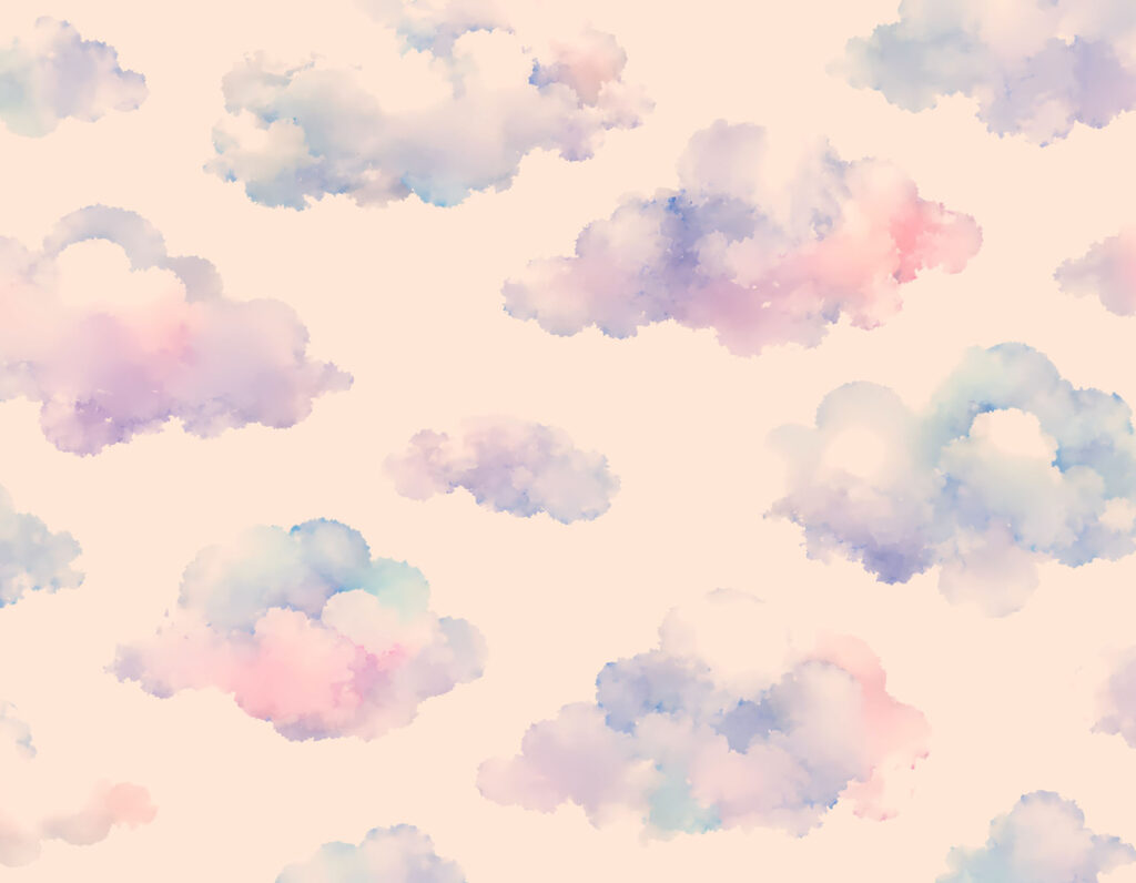 Nuvens em aguarela — design completo