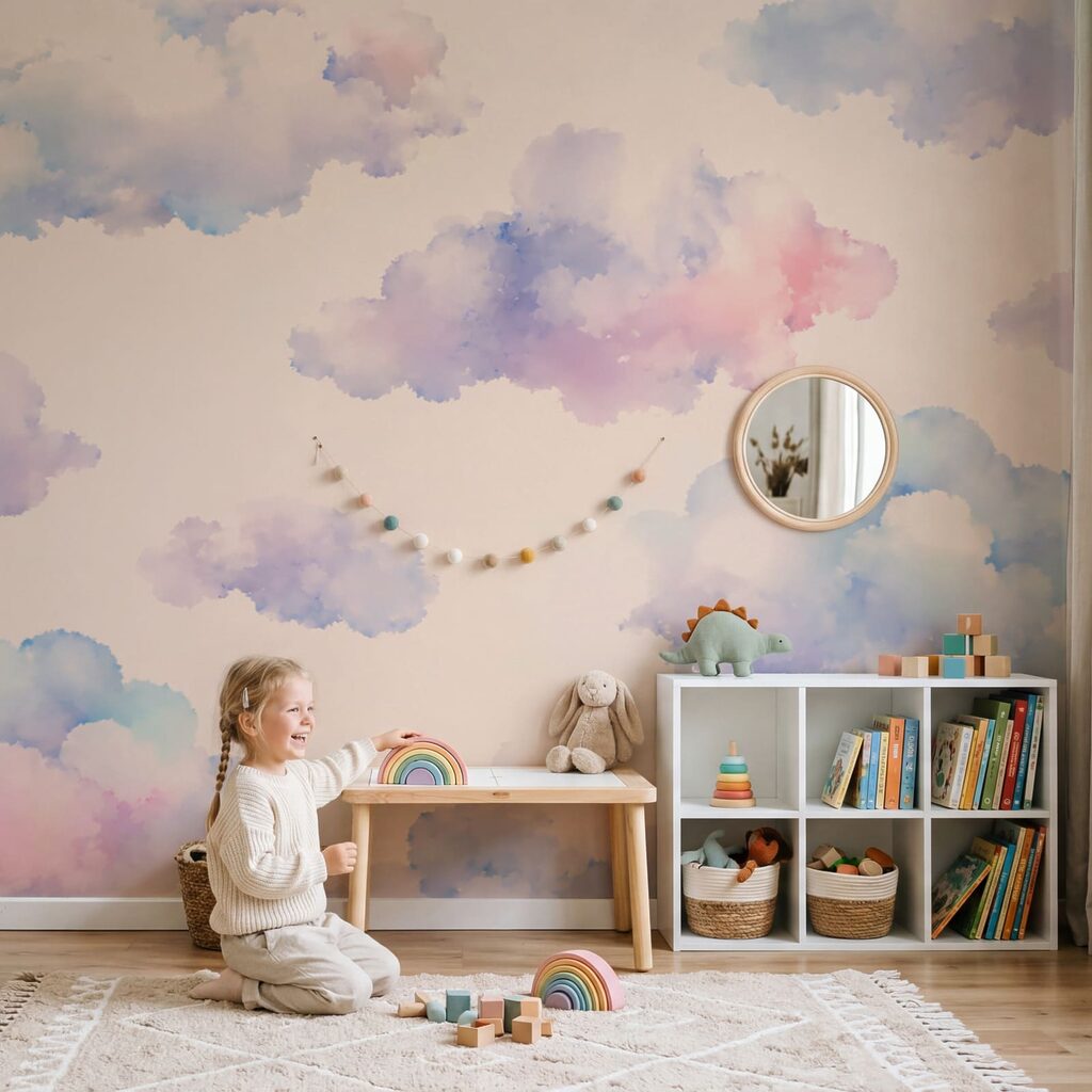 Nuvens em aguarela — interior 1