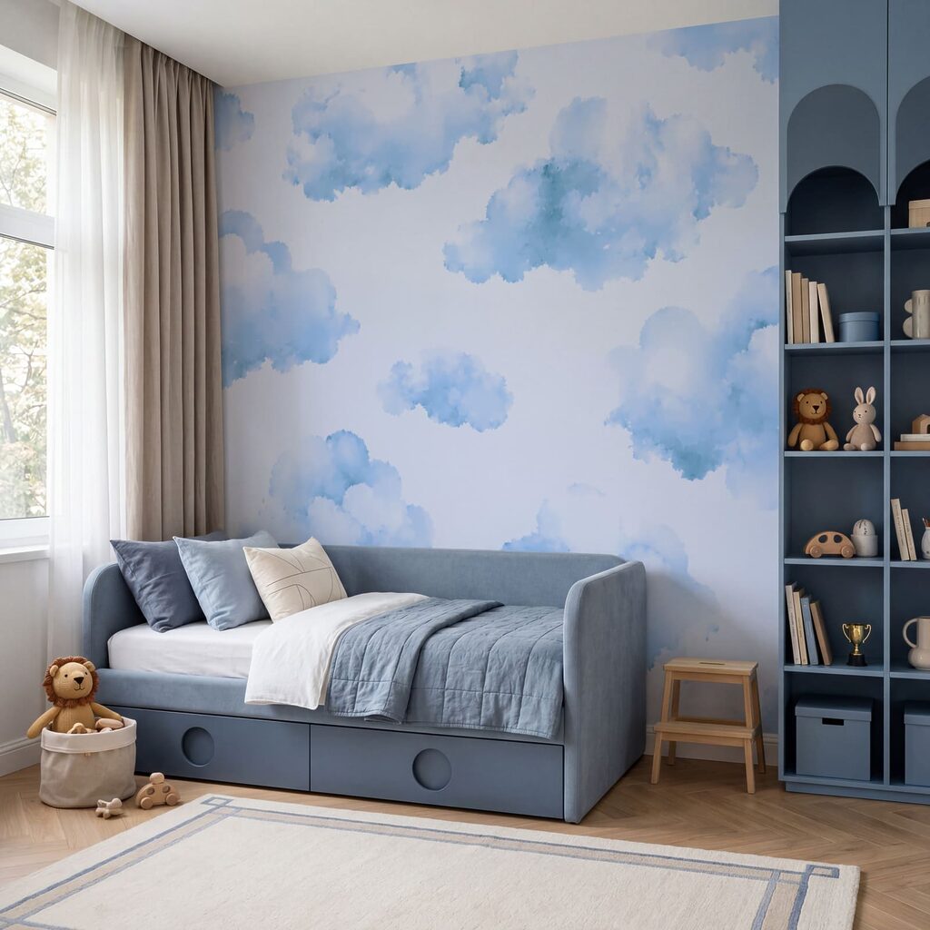 Nuvens em aguarela — interior 1