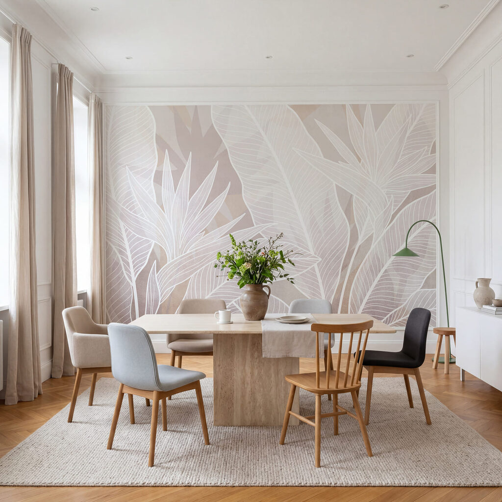Folhas de contorno branco — interior 2