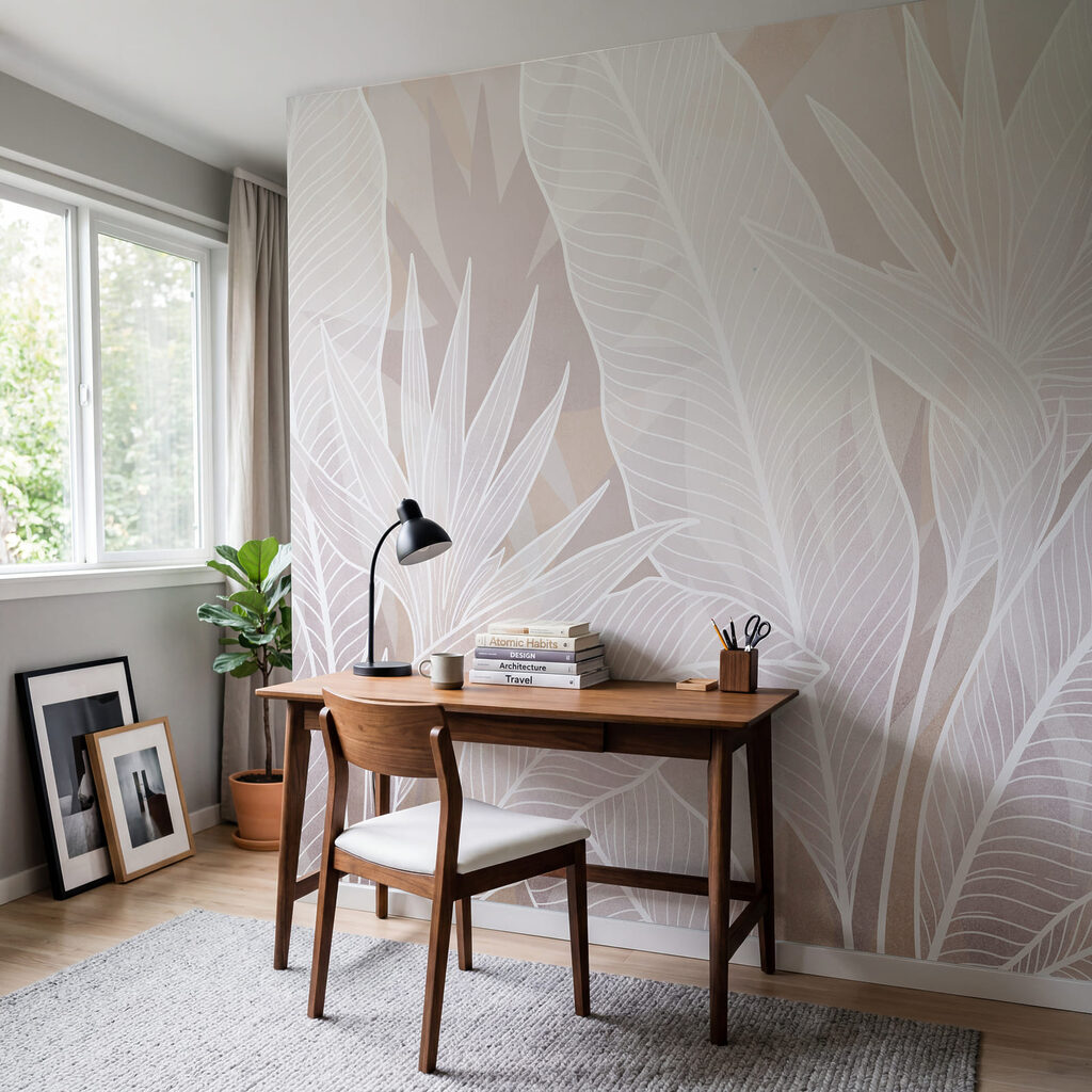 Folhas de contorno branco — interior 1