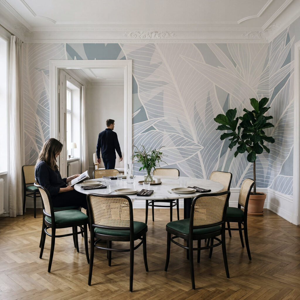 Folhas de contorno branco — interior 2