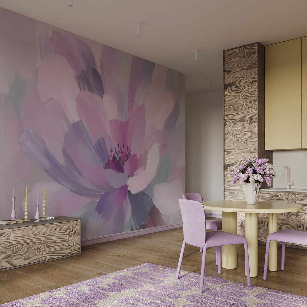 Flor em pinceladas largas — interior 3