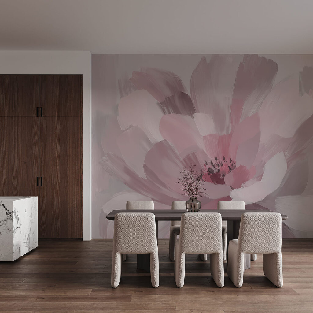 Flor em pinceladas largas — interior 2