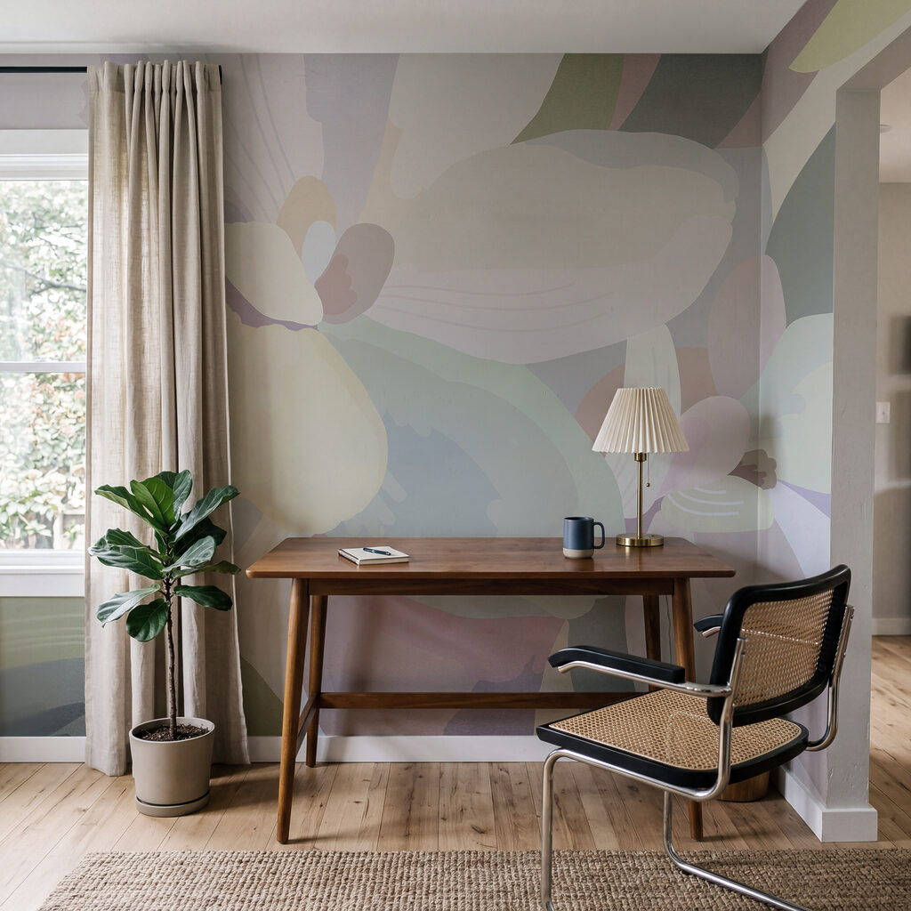 Flores em manchas suaves — interior 6