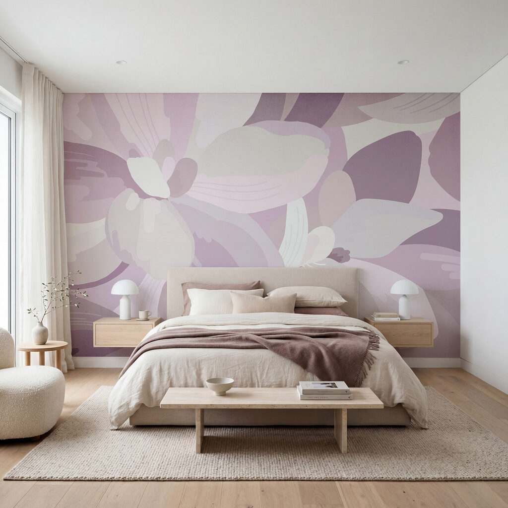 Flores em manchas suaves — interior 1