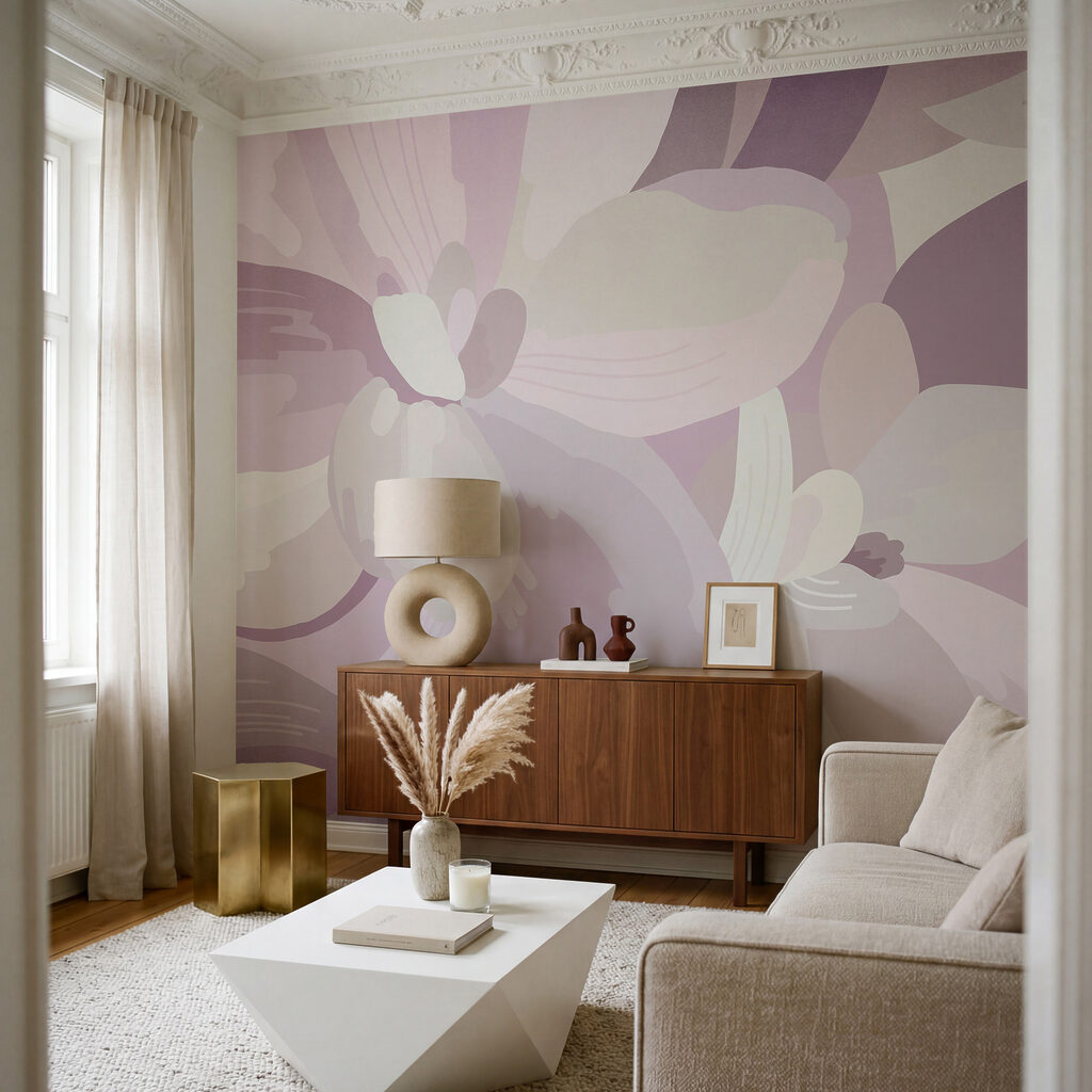 Flores em manchas suaves — interior 2