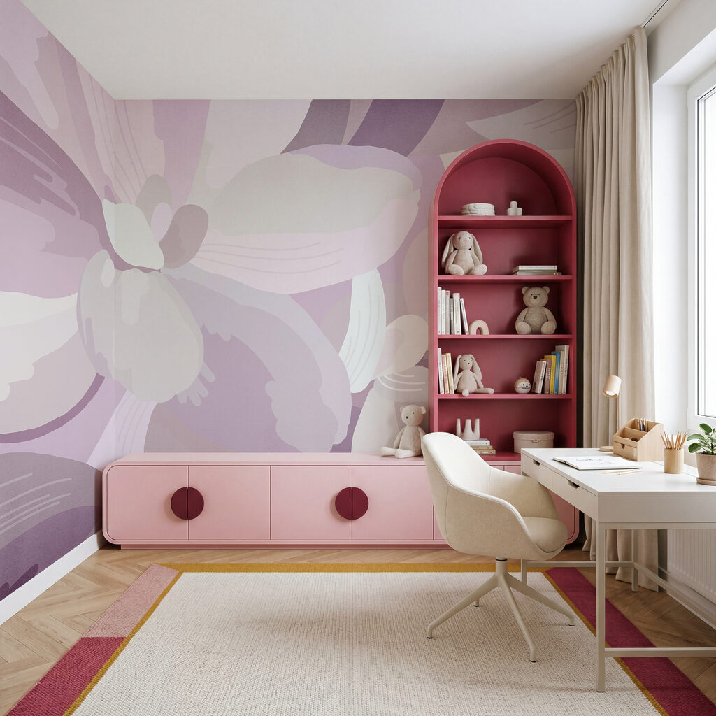 Flores em manchas suaves — interior 4