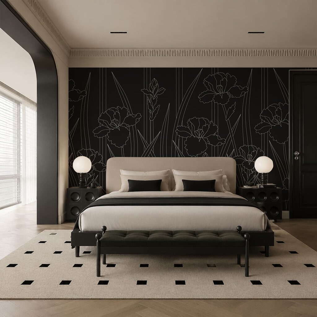 Íris em traço fino — interior 1