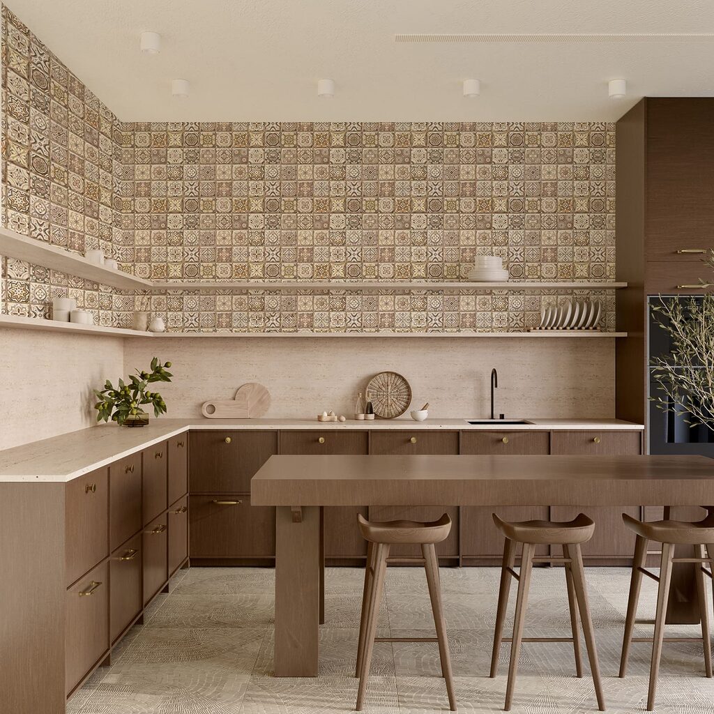 Mosaico de padrões finos — interior 2